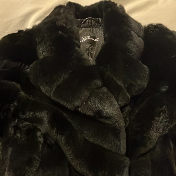 Gorski Fur Jacket Rex Rabbit Black *real fur* notch collar XS - Picture 10 of 16